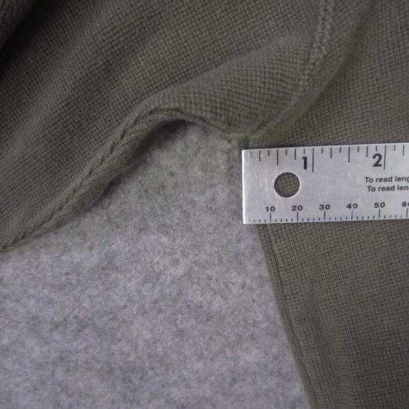 Harley-Davidson Shirt Mens Large Green Henley Thermal Waffle Knit Bar Shield - Picture 6 of 9